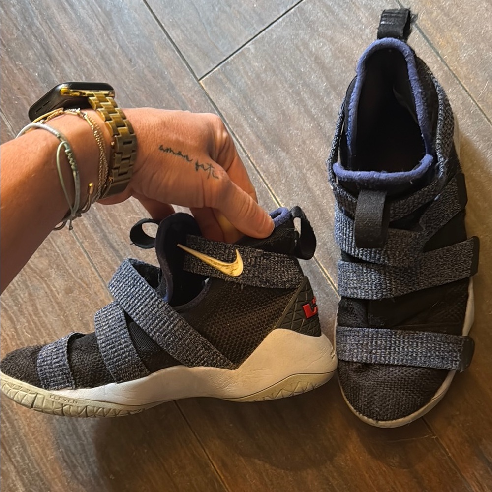 Nike Black and White Sneakers with Durable Design
